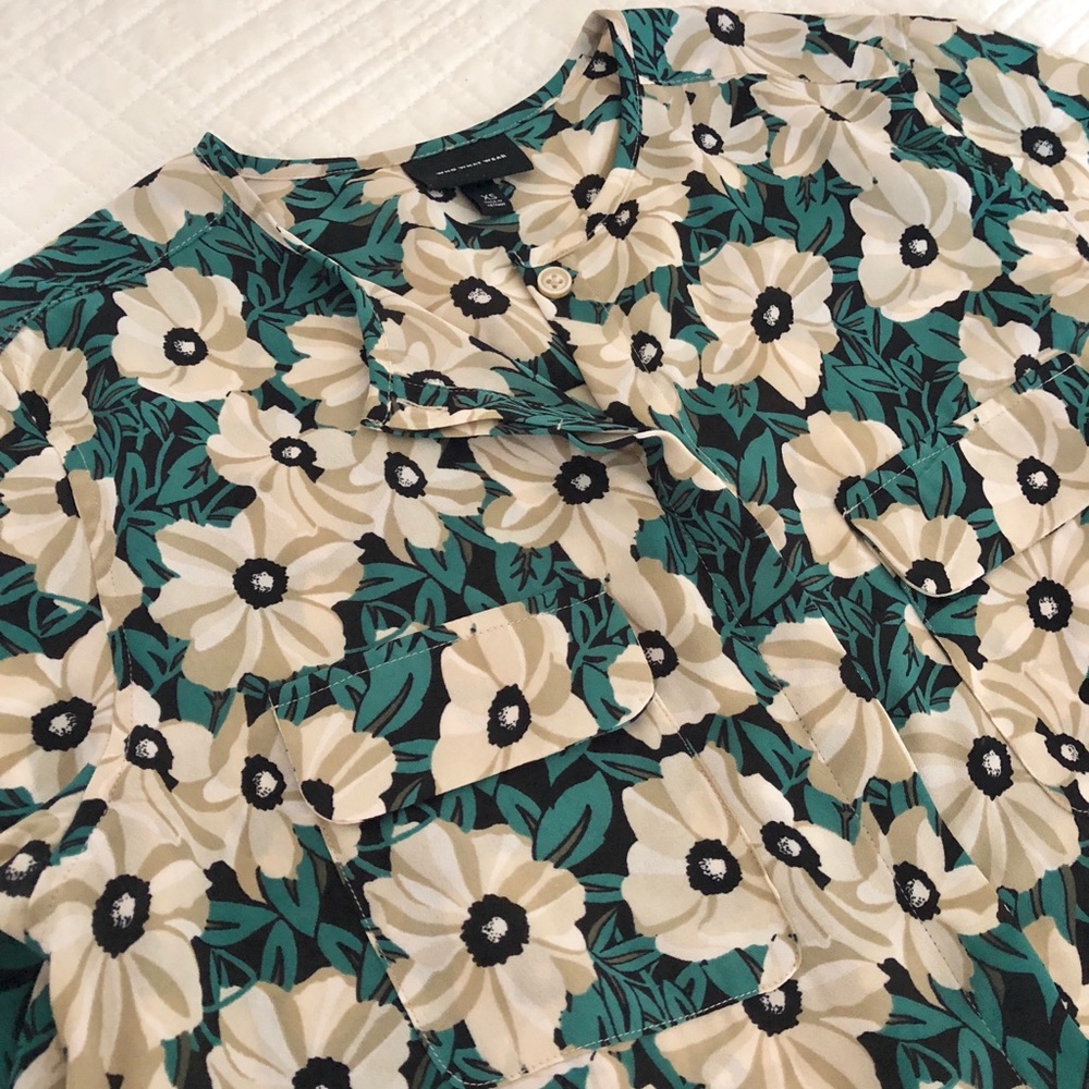 Who What Wear Floral Blouse